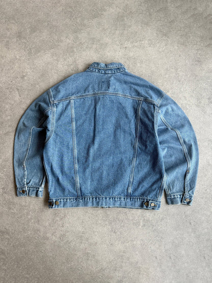 carhartt 1990s j12dst heavyweight denim chore jacket, back view