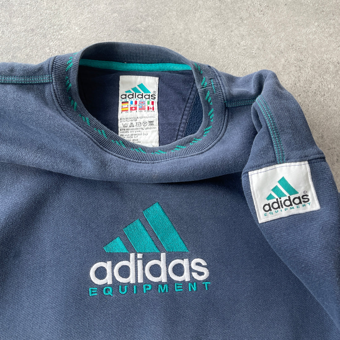 Adidas Equipment 1990s heavyweight embroidered sweatshirt (M)