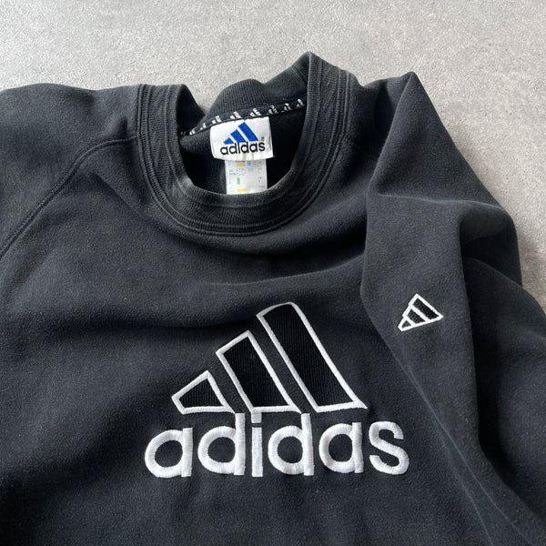 Adidas 1990s heavyweight embroidered sweatshirt (L)