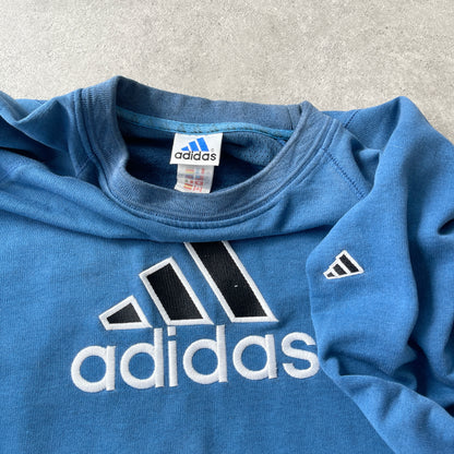 Adidas 1990s heavyweight embroidered sweatshirt (L)