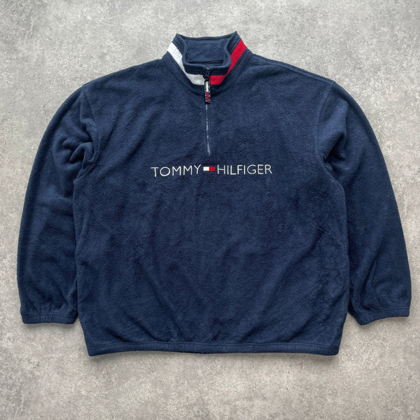 Tommy Hilfiger 1990s 1/4 zip heavyweight fleece jacket (L)