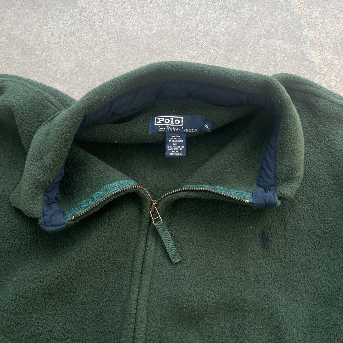 Ralph Lauren 1990s Polartec heavyweight fleece harrington jacket (XL)