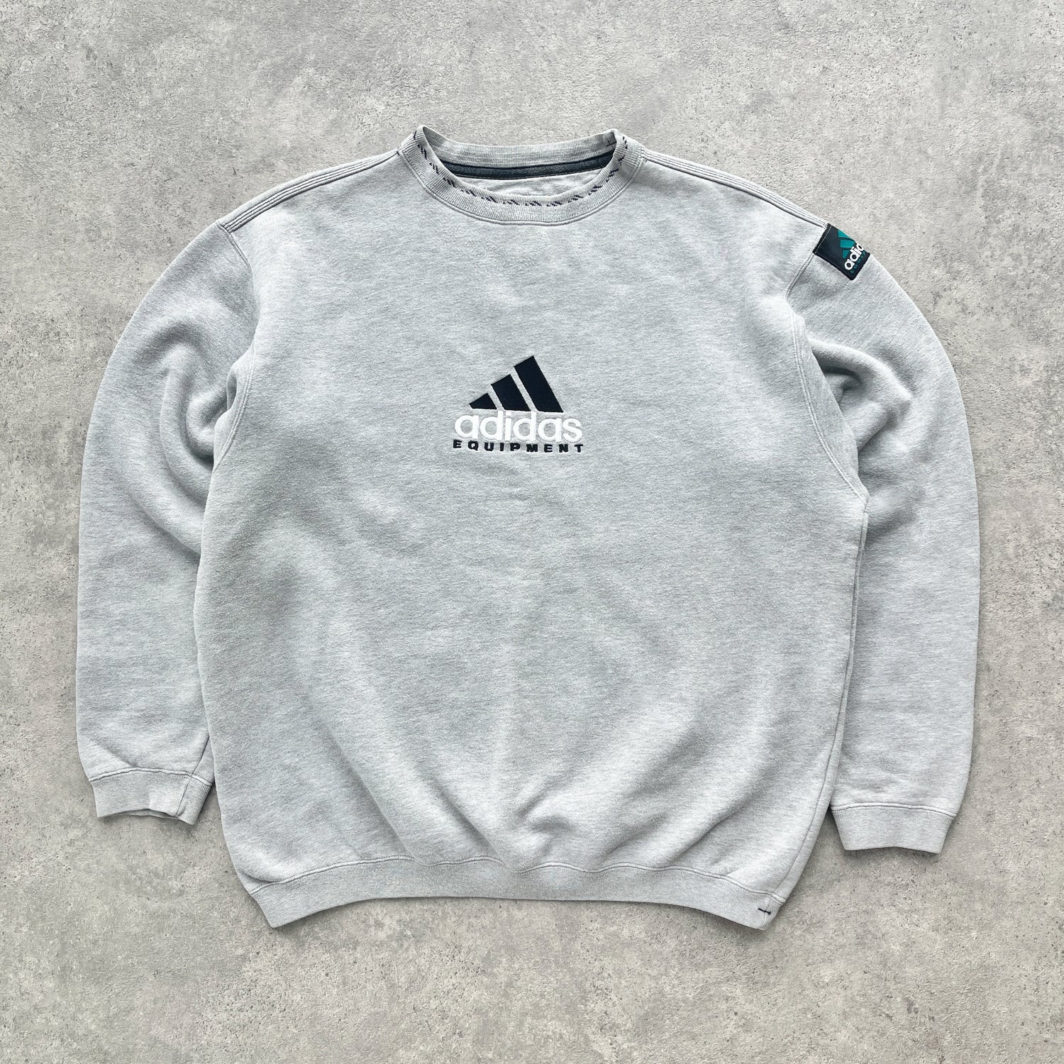 Adidas Equipment 1990s heavyweight embroidered sweatshirt (L)