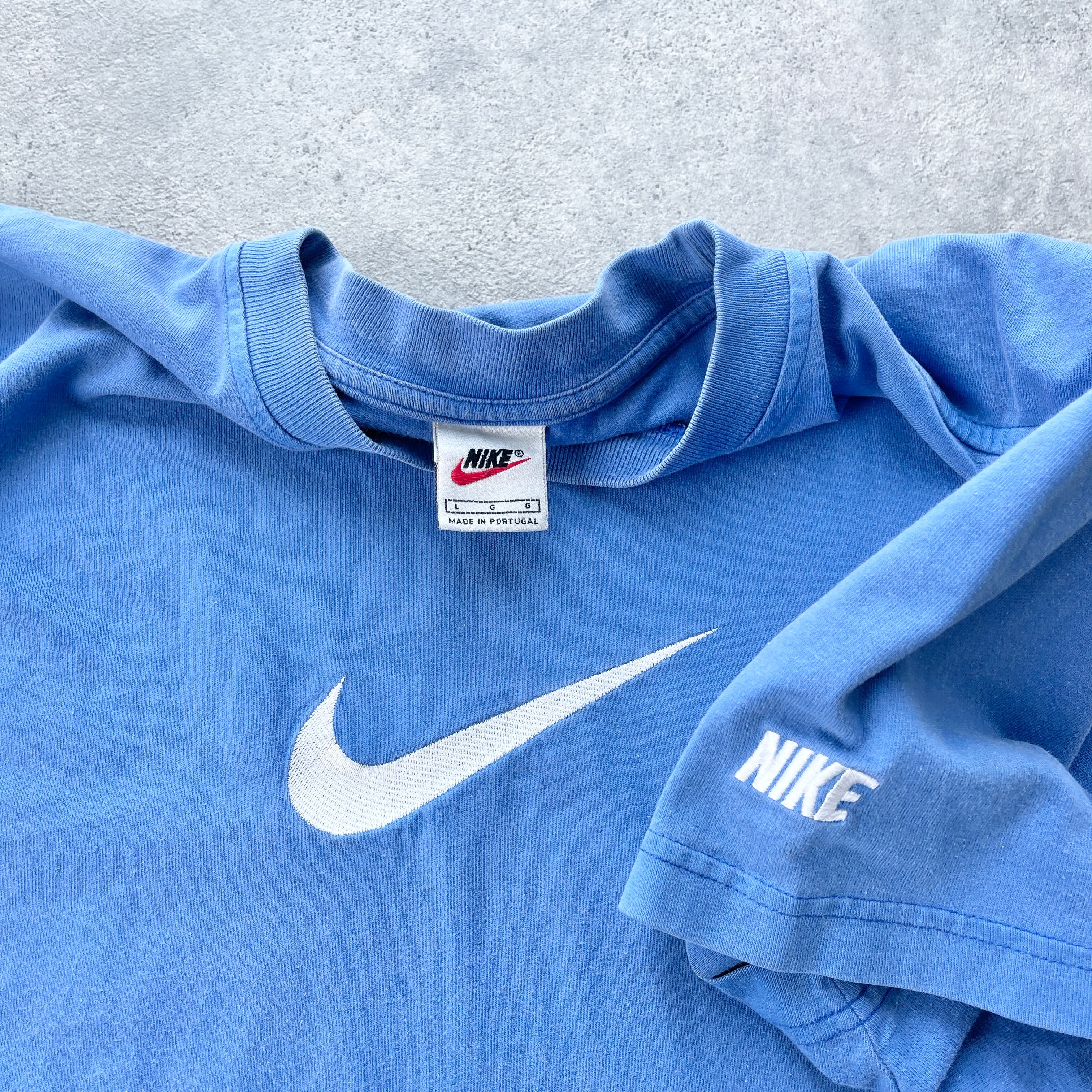 Nike RARE 1990s heavyweight embroidered t-shirt (L)