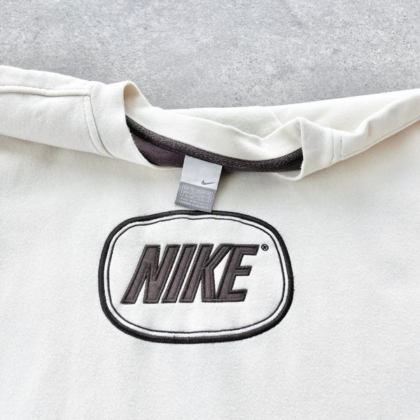 Nike RARE 2000s heavyweight embroidered swoosh sweatshirt (XL)