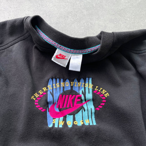 Nike RARE 1990s ‘There Is No Finish Line’ embroidered sweatshirt (L)