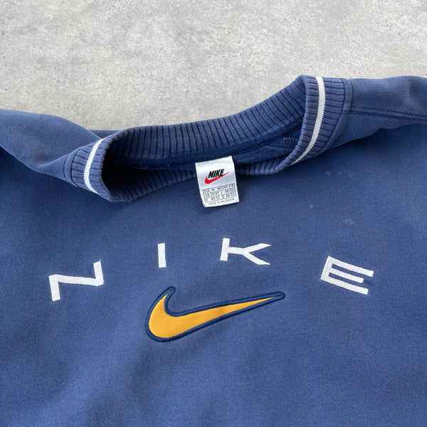 Nike RARE 1990s heavyweight embroidered spellout sweatshirt (M)