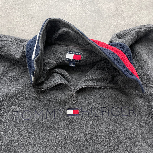 Tommy Hilfiger 1990s 1/4 zip heavyweight fleece jacket (L)