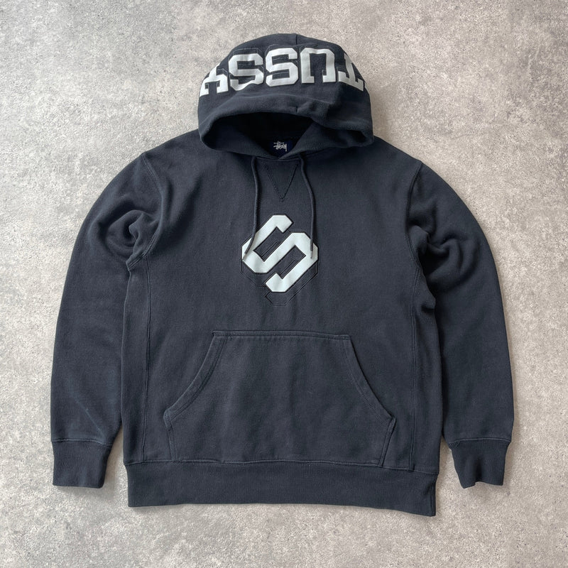 Stussy RARE 1990s heavyweight spellout hoodie (L)