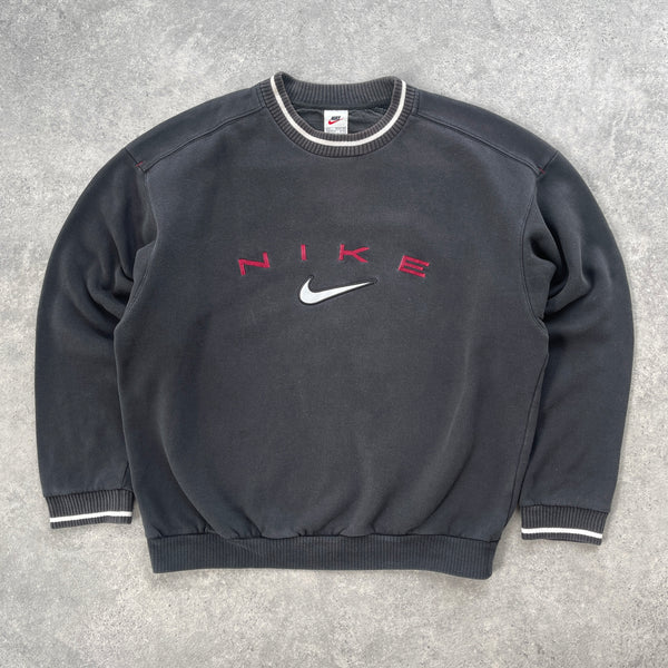 Nike RARE 1990s heavyweight embroidered sweatshirt (L)