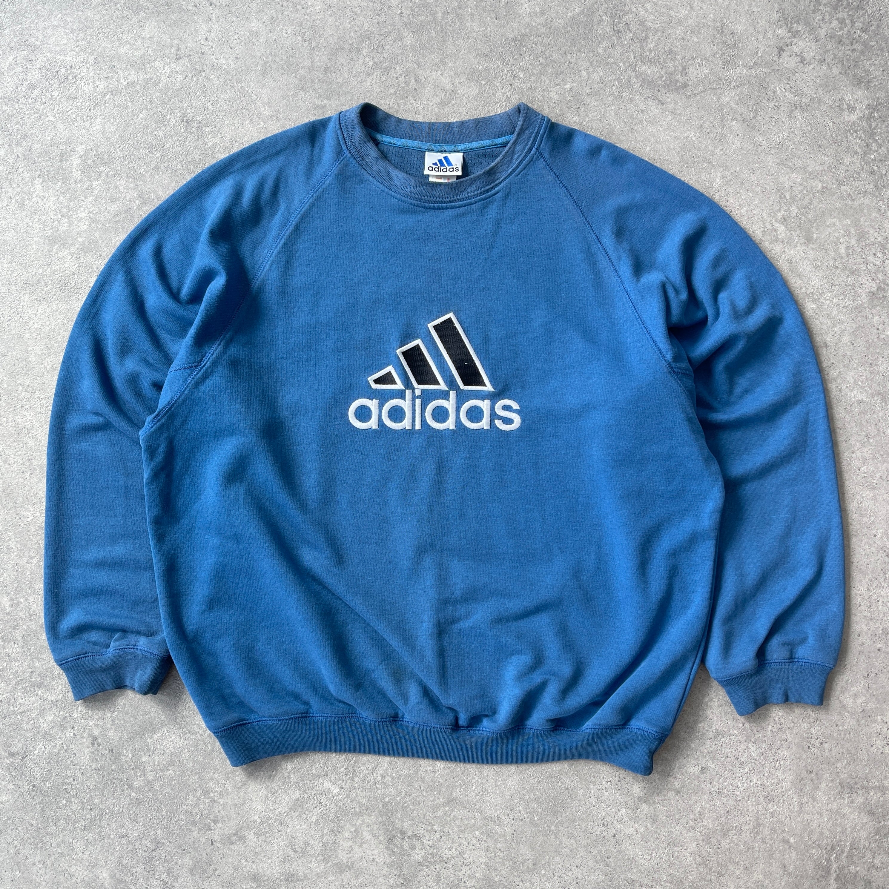 Adidas 1990s heavyweight embroidered sweatshirt (L)