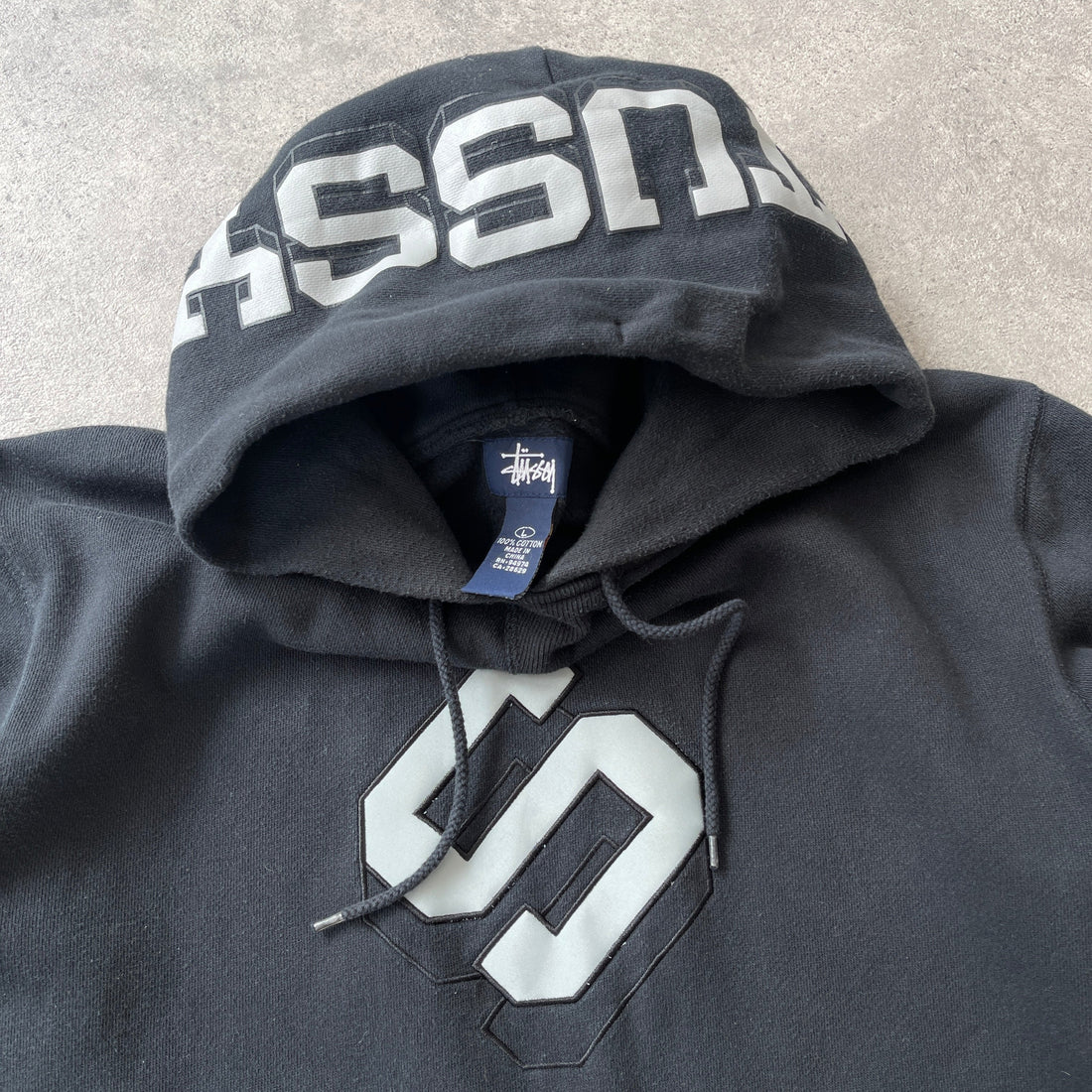 Stussy RARE 1990s heavyweight spellout hoodie (L)