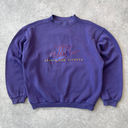 Nike RARE 1990s ‘sports and fitness’ heavyweight embroidered sweatshirt (M)