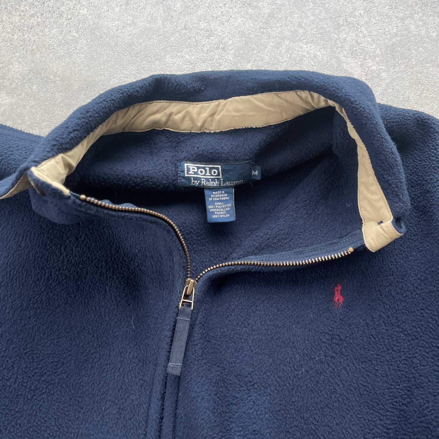 Ralph Lauren 1990s Polartec heavyweight fleece harrington jacket (M)