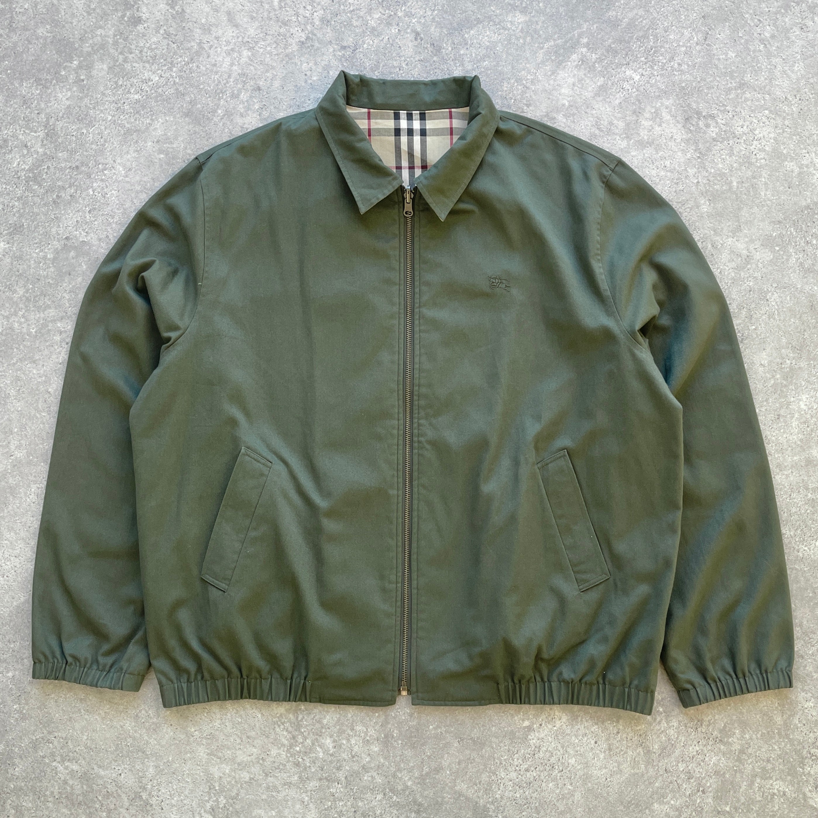 Burberry 2000s reversible nova check harrington jacket (L)