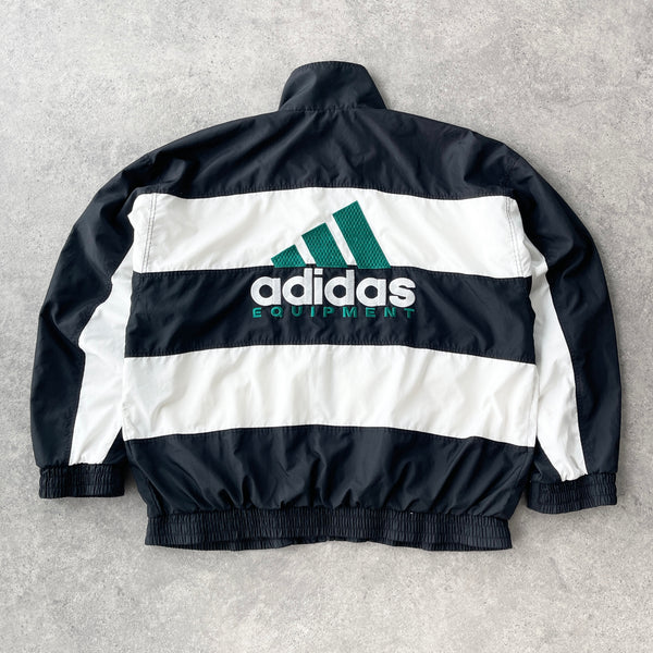 Adidas Equipment 1990s striped embroidered shell jacket (M)