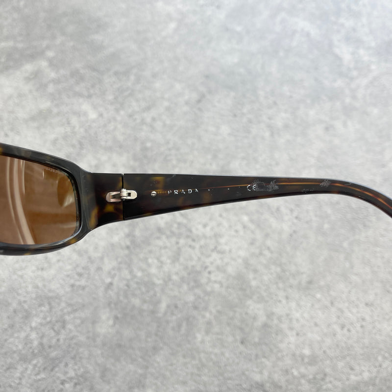 Prada 2000’s tortoise shell wrap around sunglasses