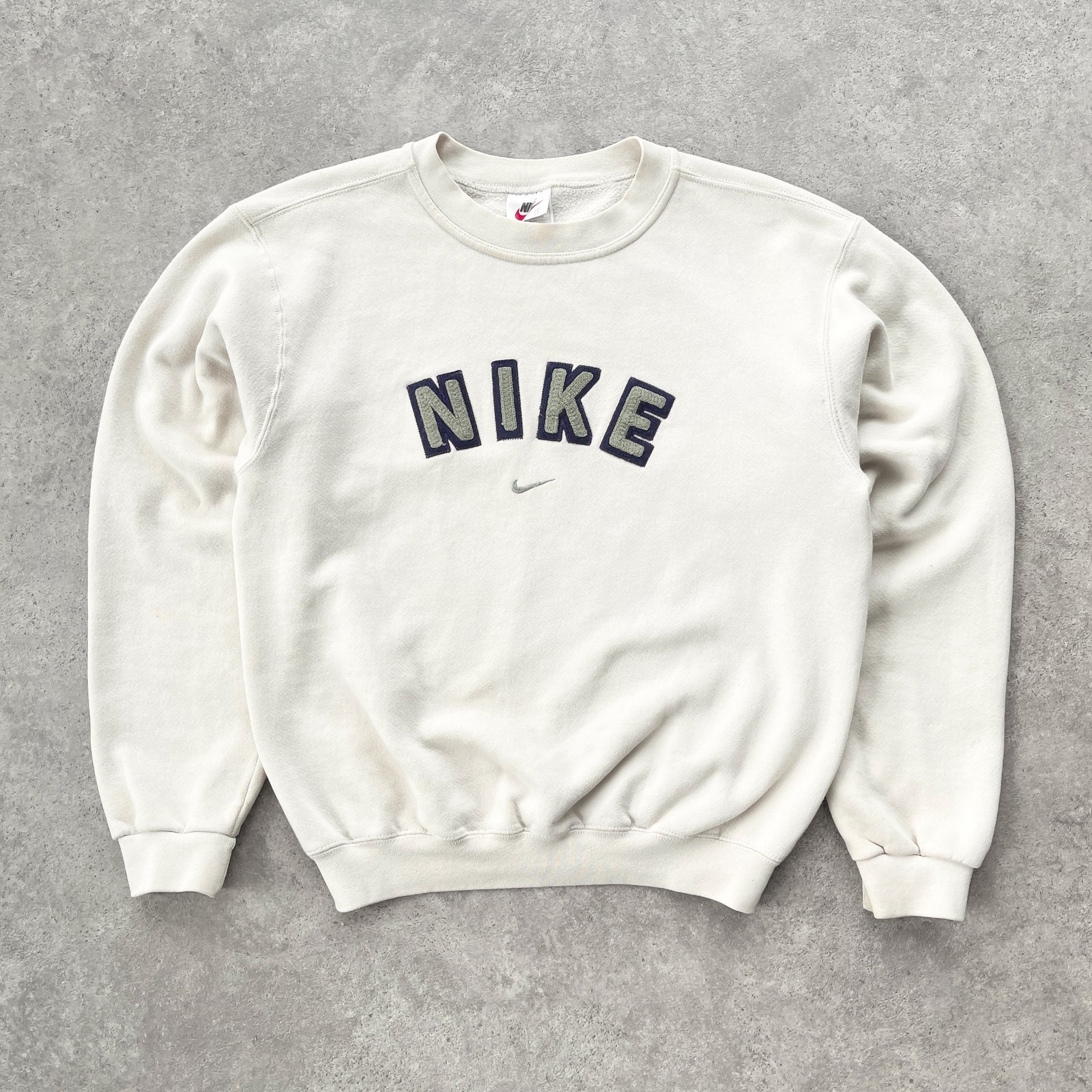 Nike embroidered spell out sweatshirt sale