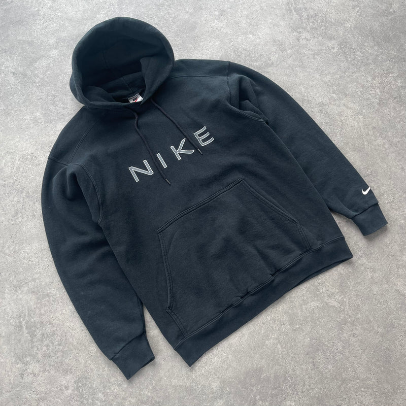 Nike RARE 1990s heavyweight embroidered hoodie (M)