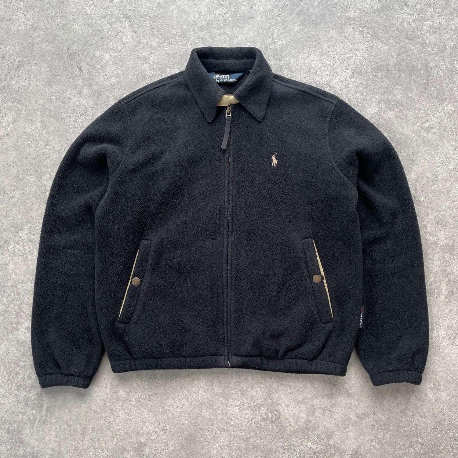 Ralph Lauren 1990s Polartec heavyweight fleece harrington jacket (S)