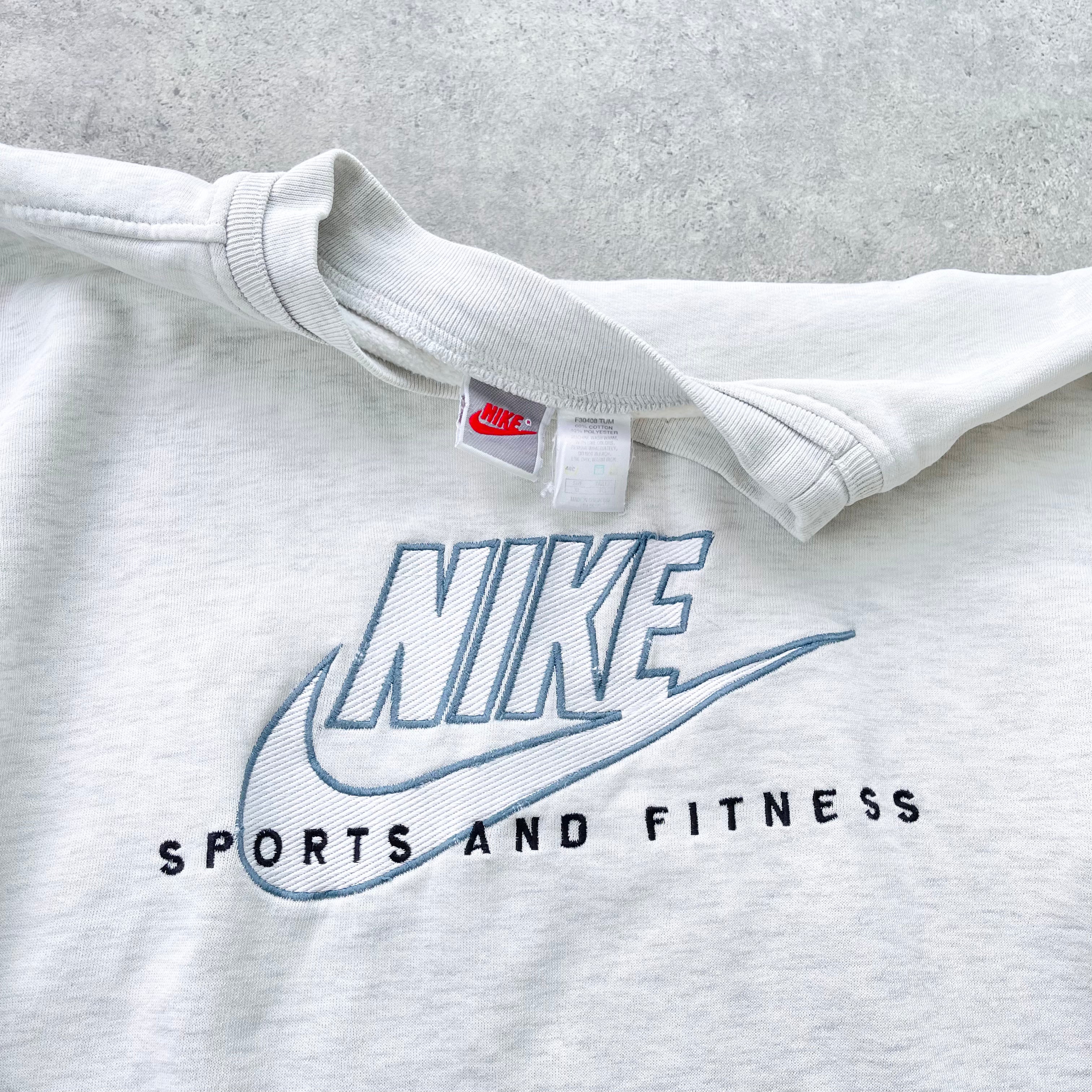 Nike RARE 1990s ‘sports and fitness’ heavyweight embroidered sweatshirt (XL)