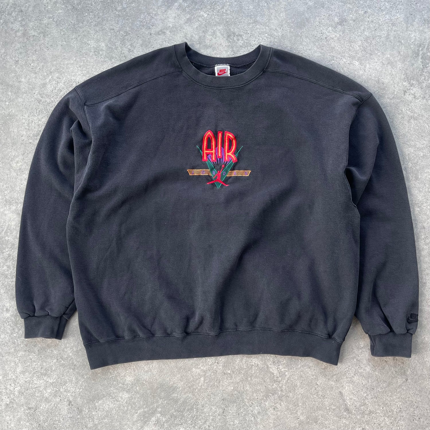 Nike RARE 1990s Air Jordan heavyweight embroidered sweatshirt (XXL)