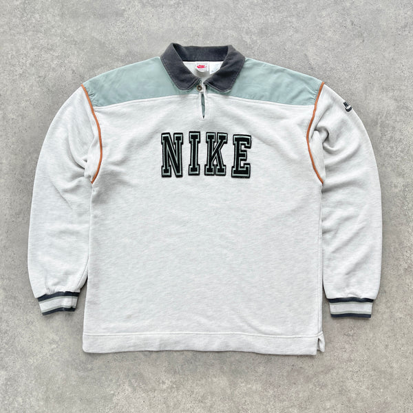 Nike RARE 1990s heavyweight embroidered sweatshirt (L)