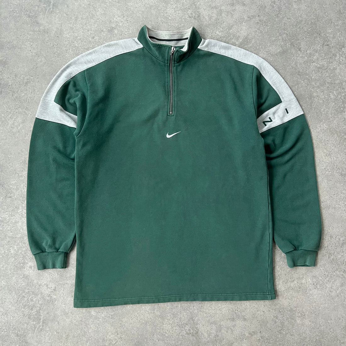 Nike 1990s 1/4 zip heavyweight embroidered sweatshirt (XL)