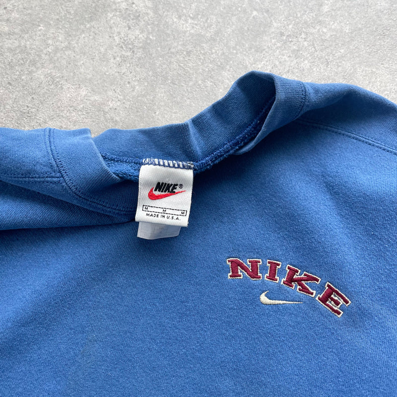 Nike RARE 1990s heavyweight embroidered sweatshirt (M)