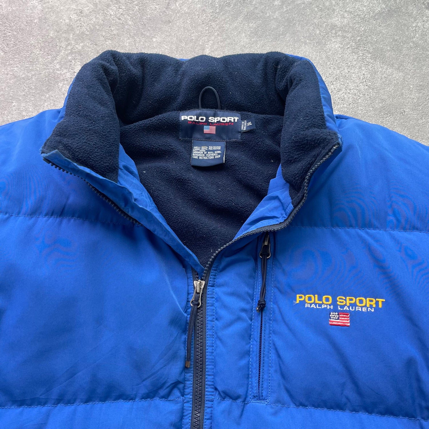 Polo Sport Ralph Lauren RARE 1990s fleece lined puffer jacket (XXL)