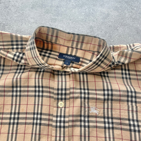 Burberry 2000s nova check beige shirt (L)