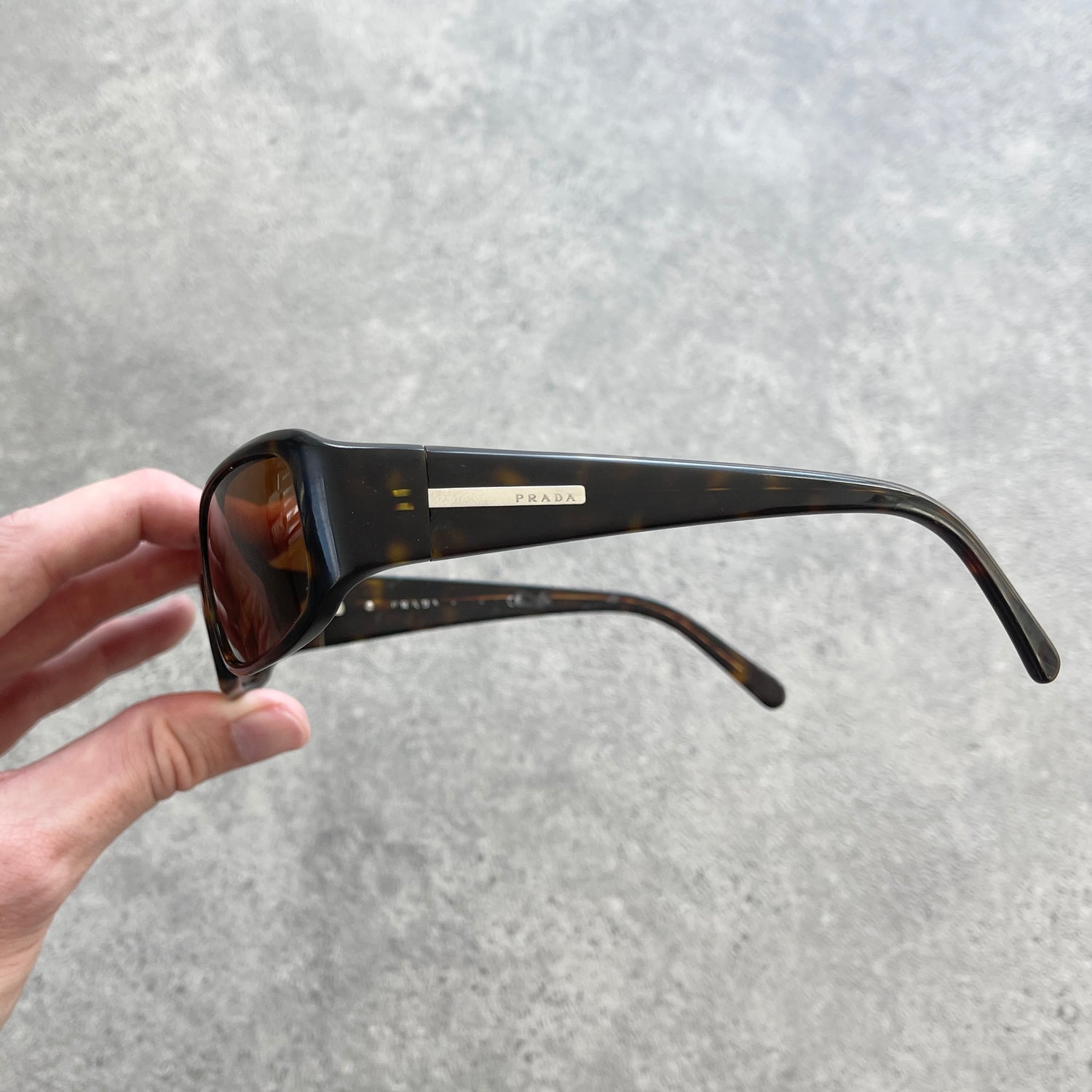 Prada 2000’s tortoise shell wrap around sunglasses