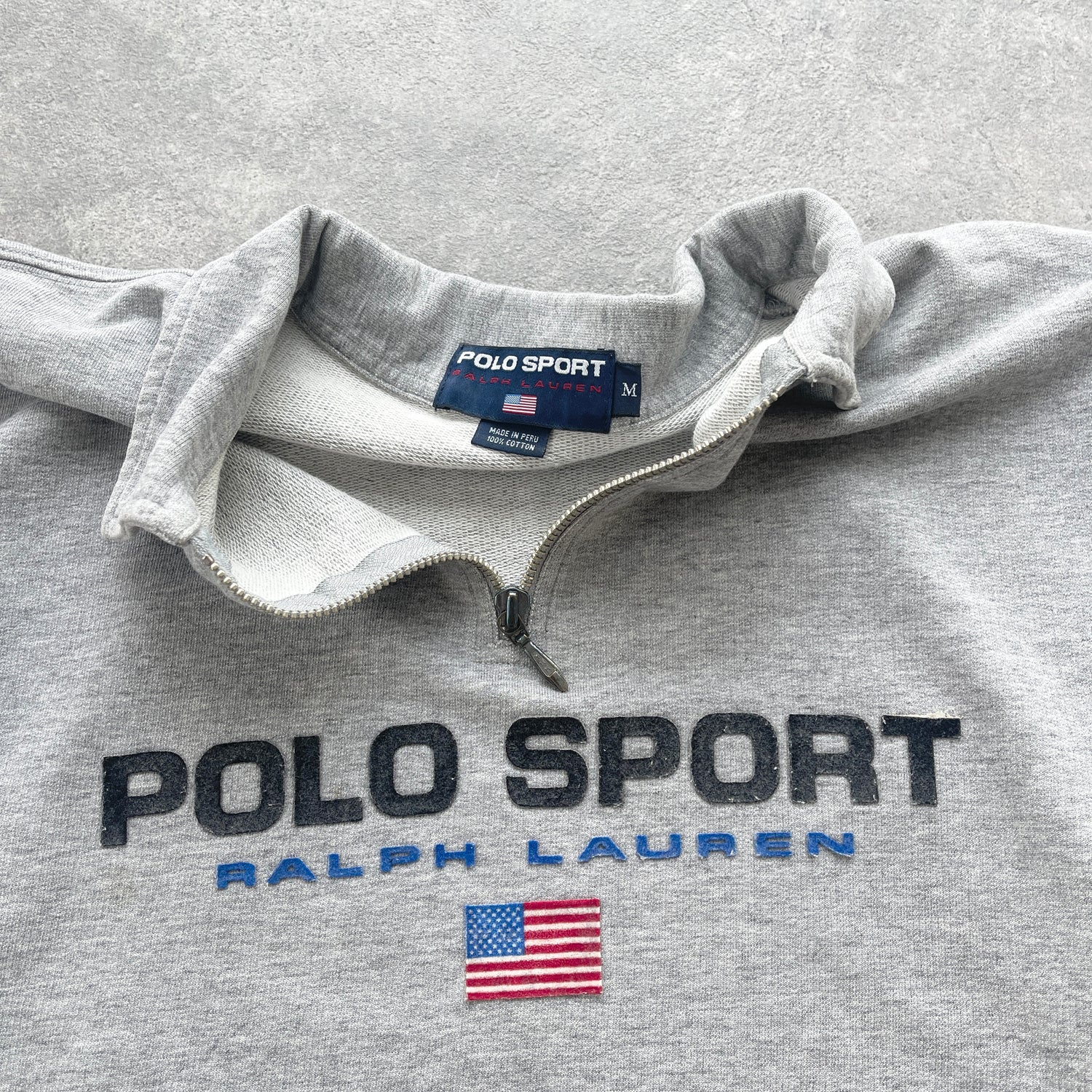 Polo Sport Ralph Lauren 1990s 1/4 embroidered sweatshirt (M)