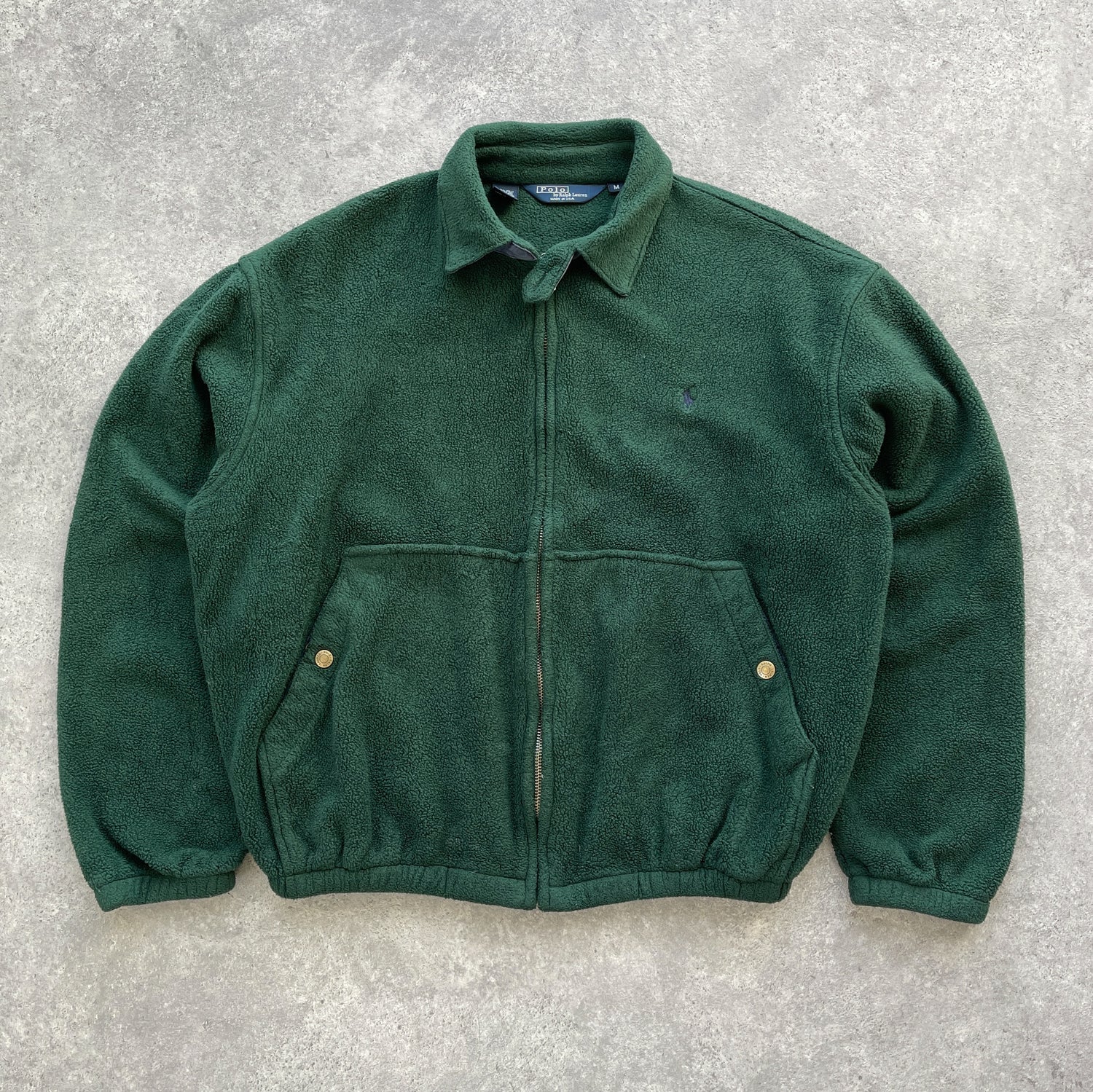 Ralph Lauren 1990s Polartec heavyweight fleece harrington jacket (M)