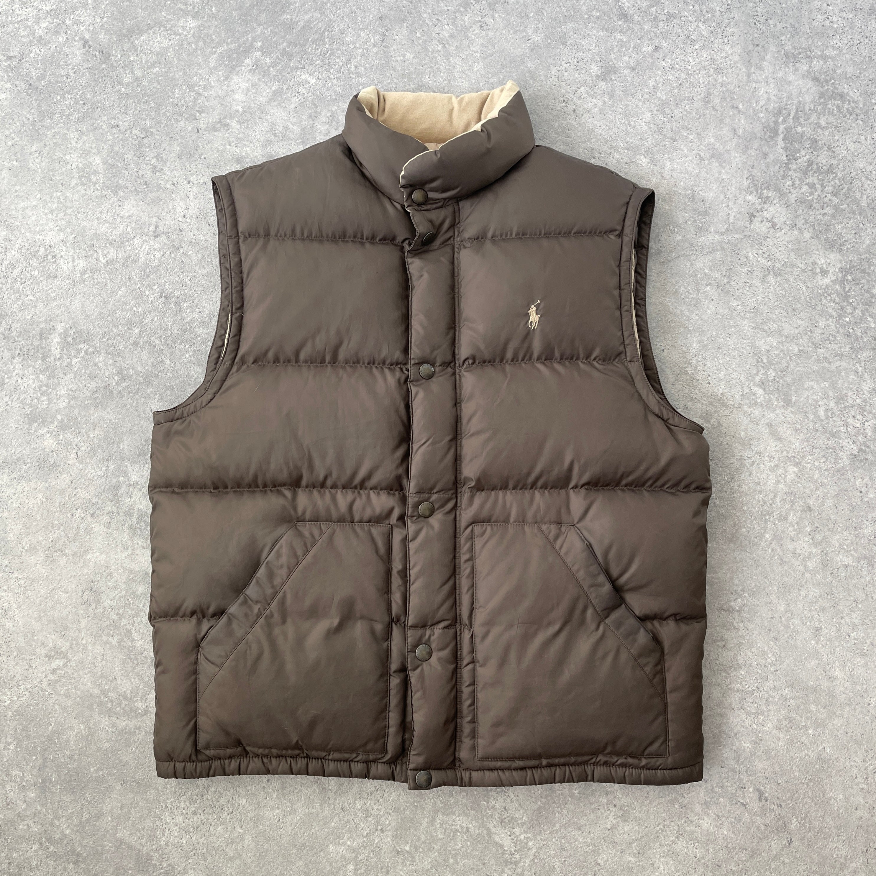 Ralph Lauren 1990s heavyweight down fill puffer gilet (L)