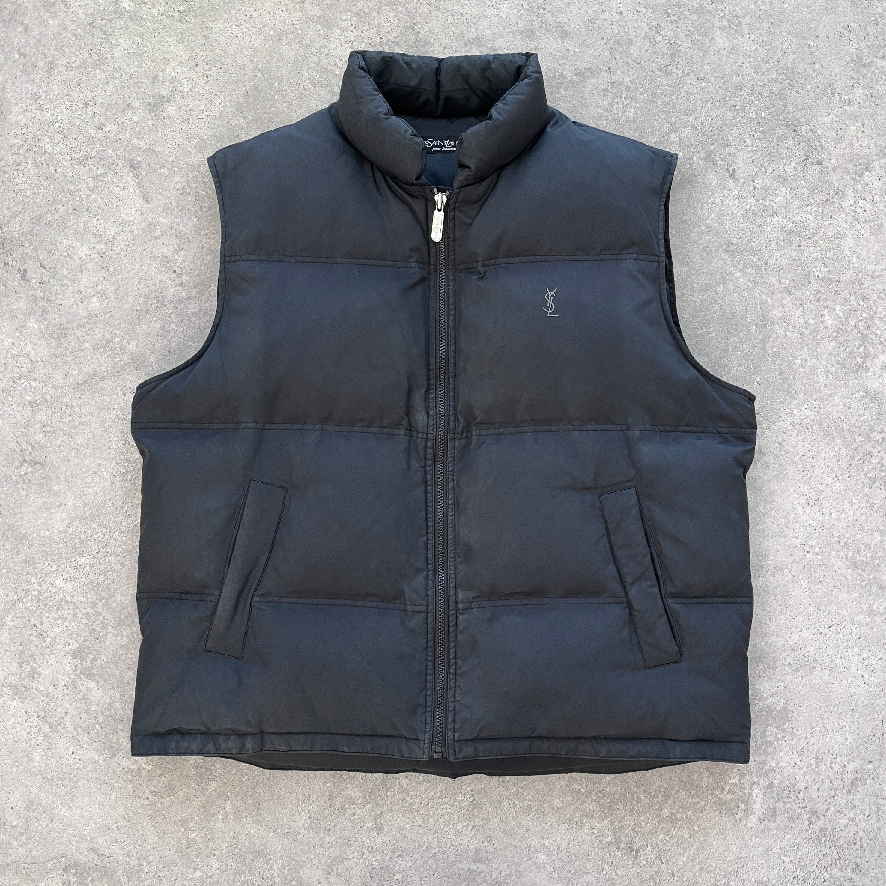 YSL RARE 1990s heavyweight down fill puffer gilet (L)