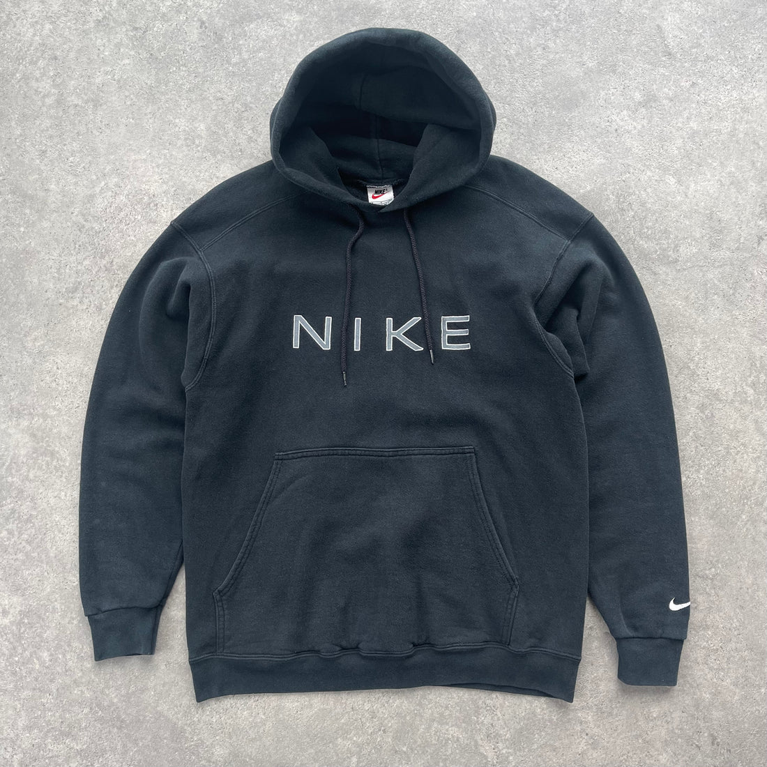 Nike RARE 1990s heavyweight embroidered hoodie (M)