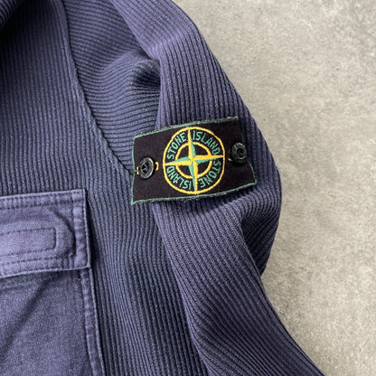 Stone Island RARE S/S 1999 cargo pocket heavyweight ribbed sweatshirt (L)